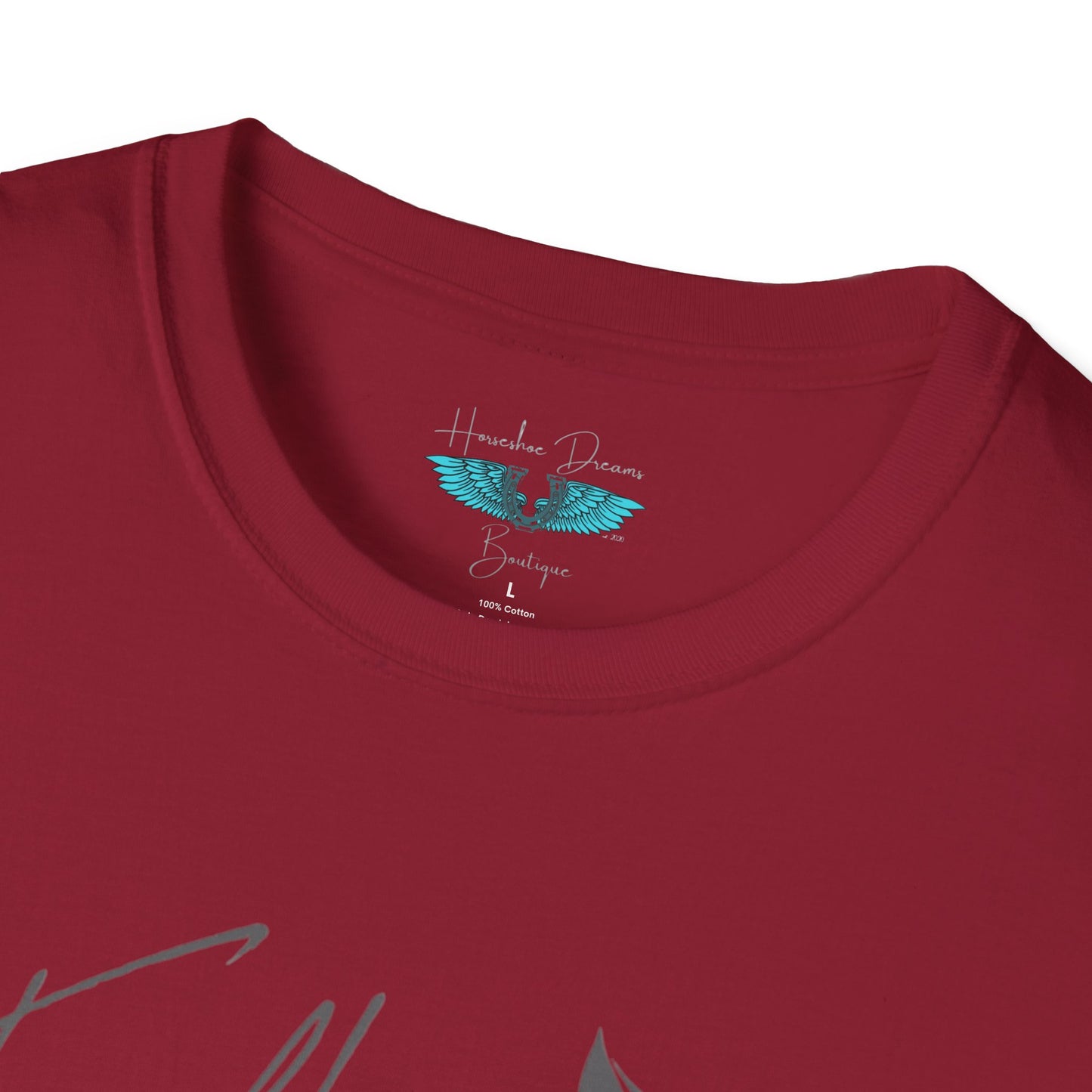 Faith and Horses in Grey Unisex Softstyle Graphic Tee