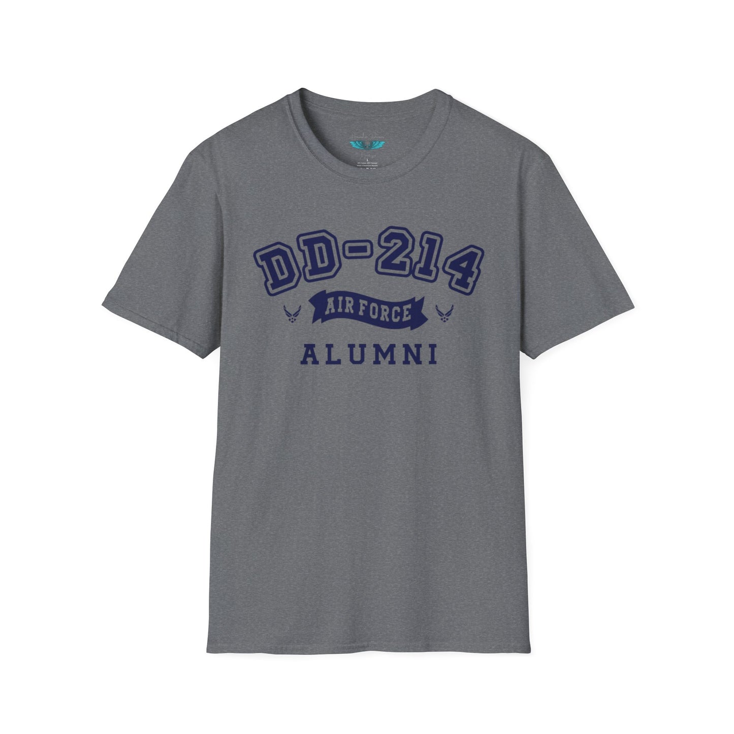 Air Force Alumni Women's Soft Style T-Shirt Letters in Navy