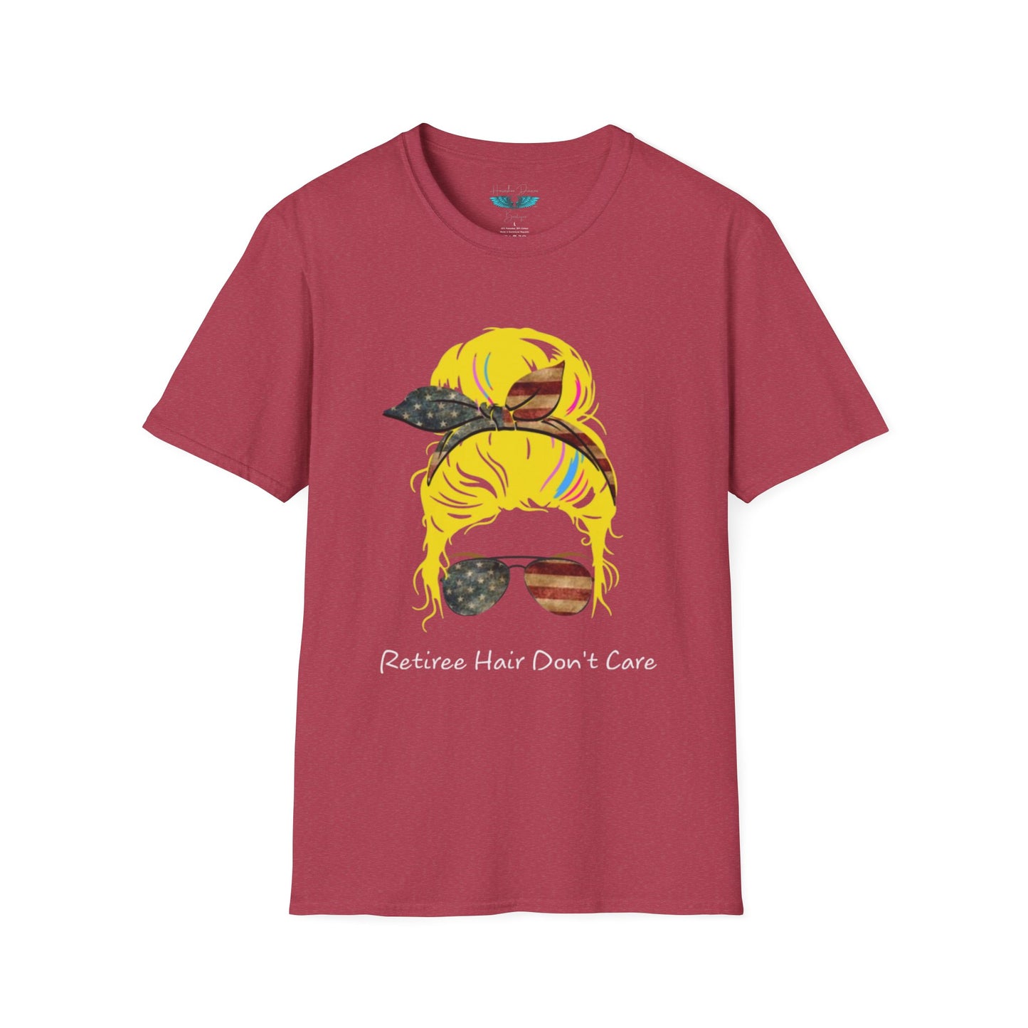 Retiree Hair Don't Care - Military Airforce - Soft Style Women's Graphic Tee