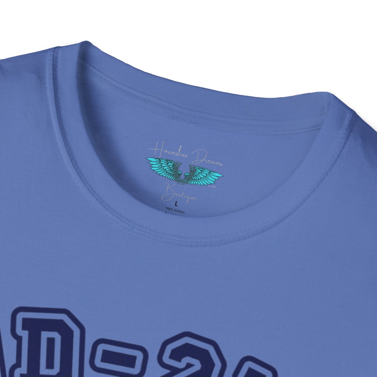 Air Force Alumni Women's Soft Style T-Shirt Letters in Navy