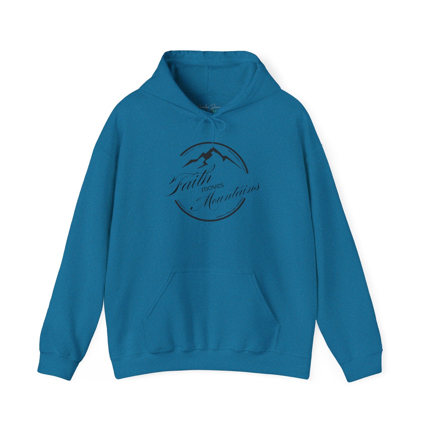 Faith Moves Moutains in Black Unisex Heavy Blend™ Hooded Sweatshirt