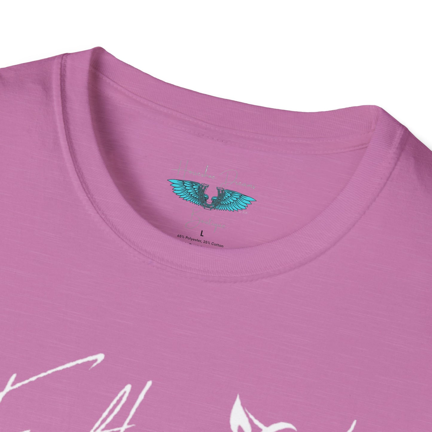 Faith and Horses in White Unisex Softstyle T-Shirt