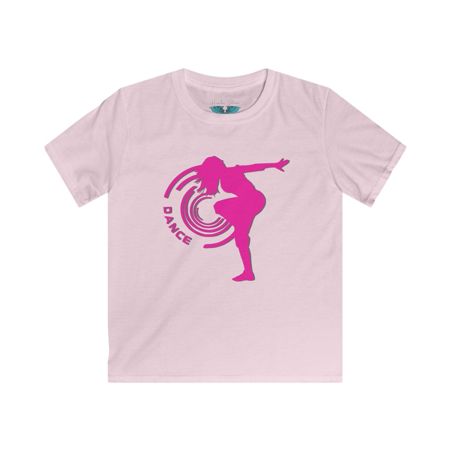 Youth Dance Graphic Tee Lifted Pink Kids Softstyle Tee