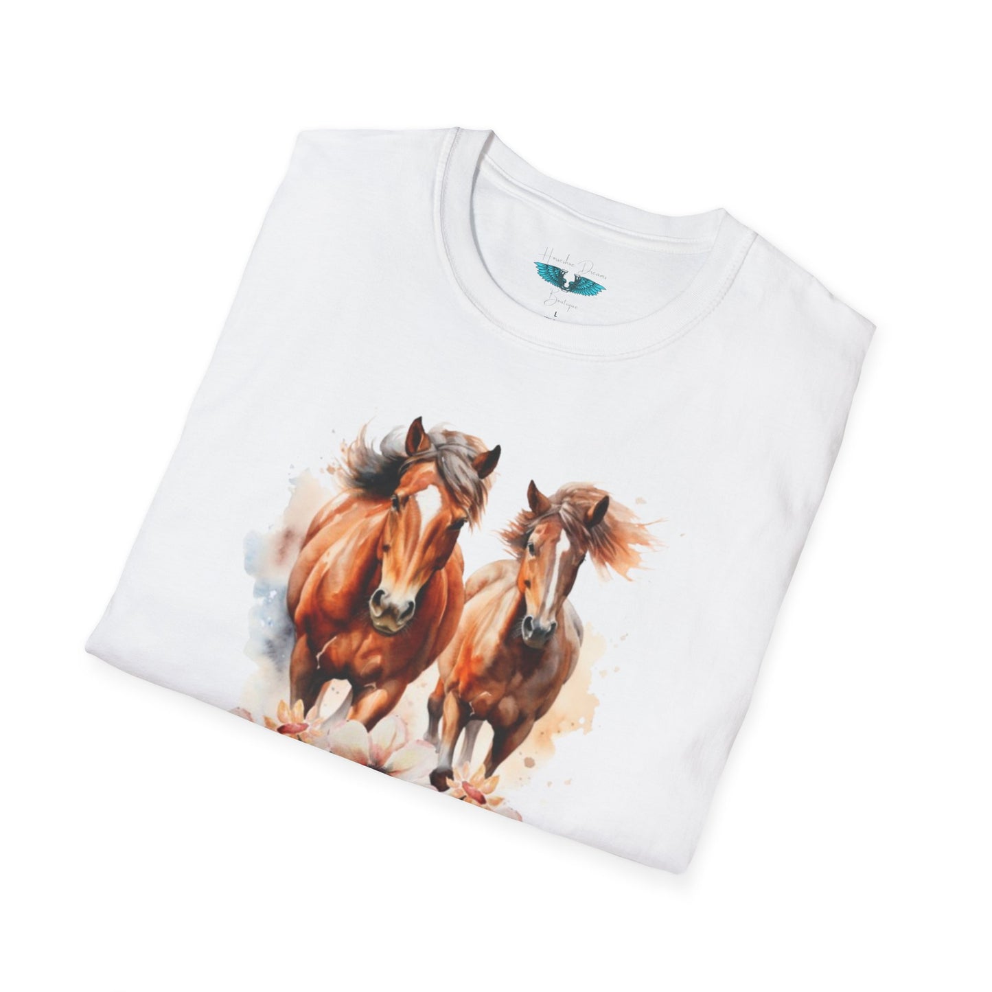 My Happy Place - Horses and Wildflowers Graphic Tee