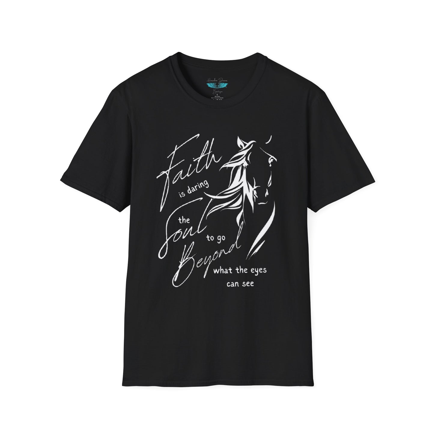 Faith and Horses in White Unisex Softstyle T-Shirt
