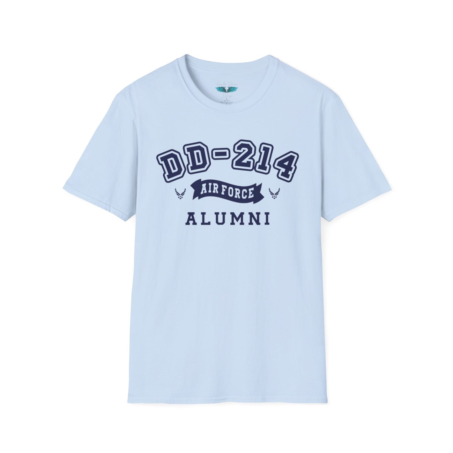 Air Force Alumni Women's Soft Style T-Shirt Letters in Navy