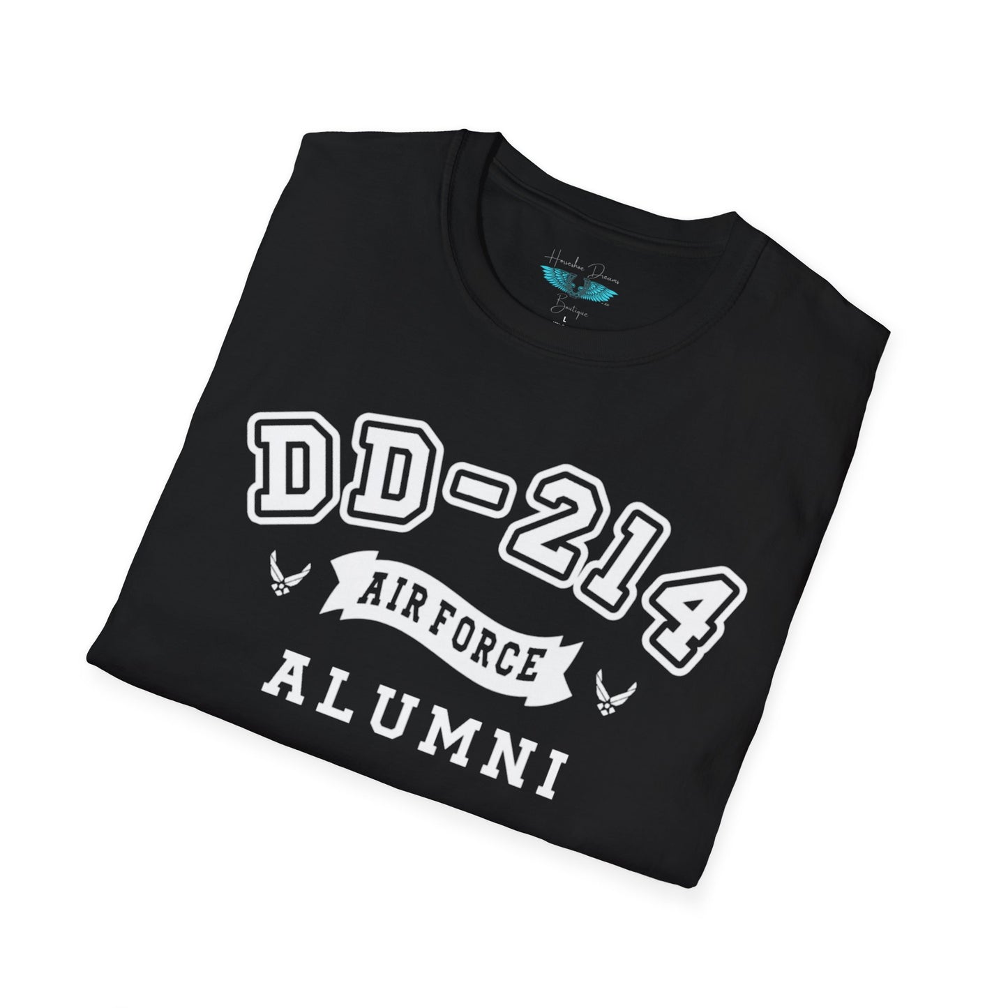 Airforce Alumni Women's Softstyle T-Shirt - Retired Graphic Tee White Text