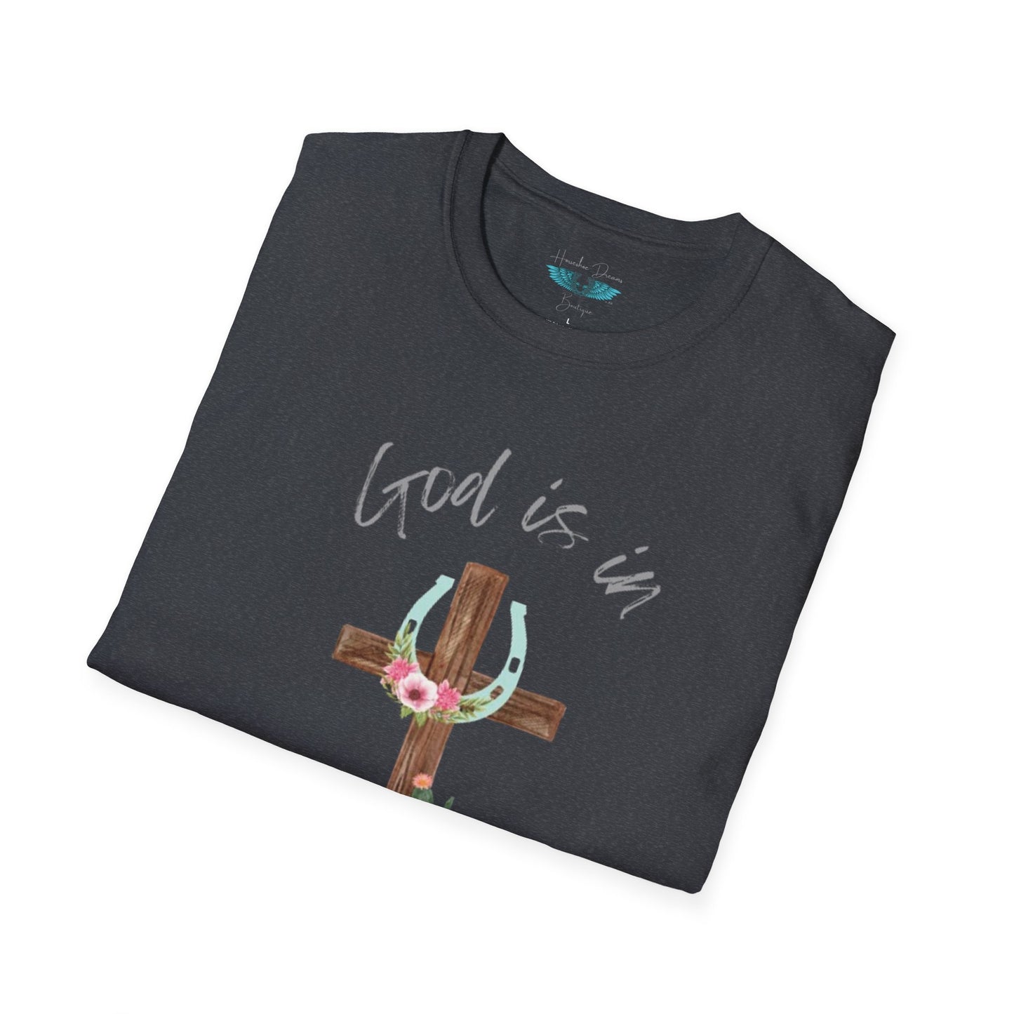 God Is In My Story Women's Unisex Softstyle Faith based Graphic T-Shirt