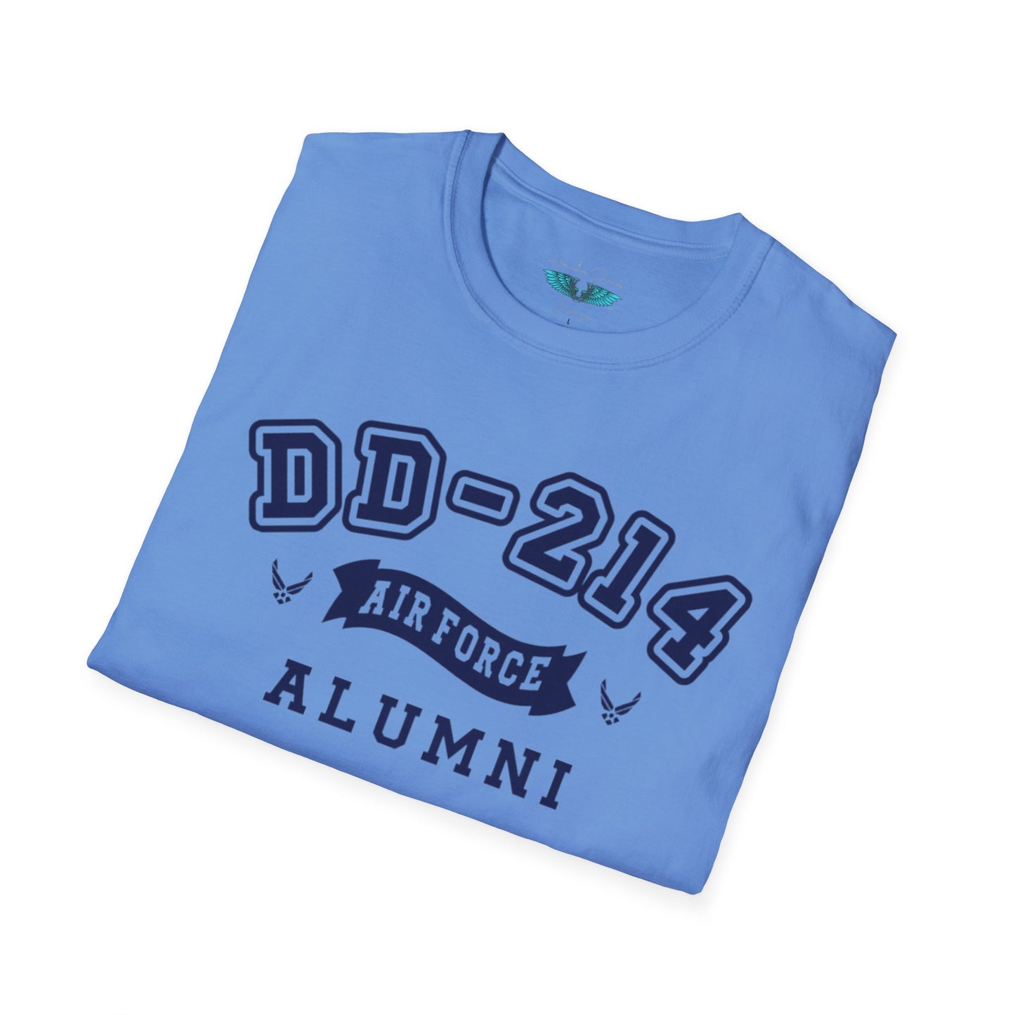 Air Force Alumni Women's Soft Style T-Shirt Letters in Navy