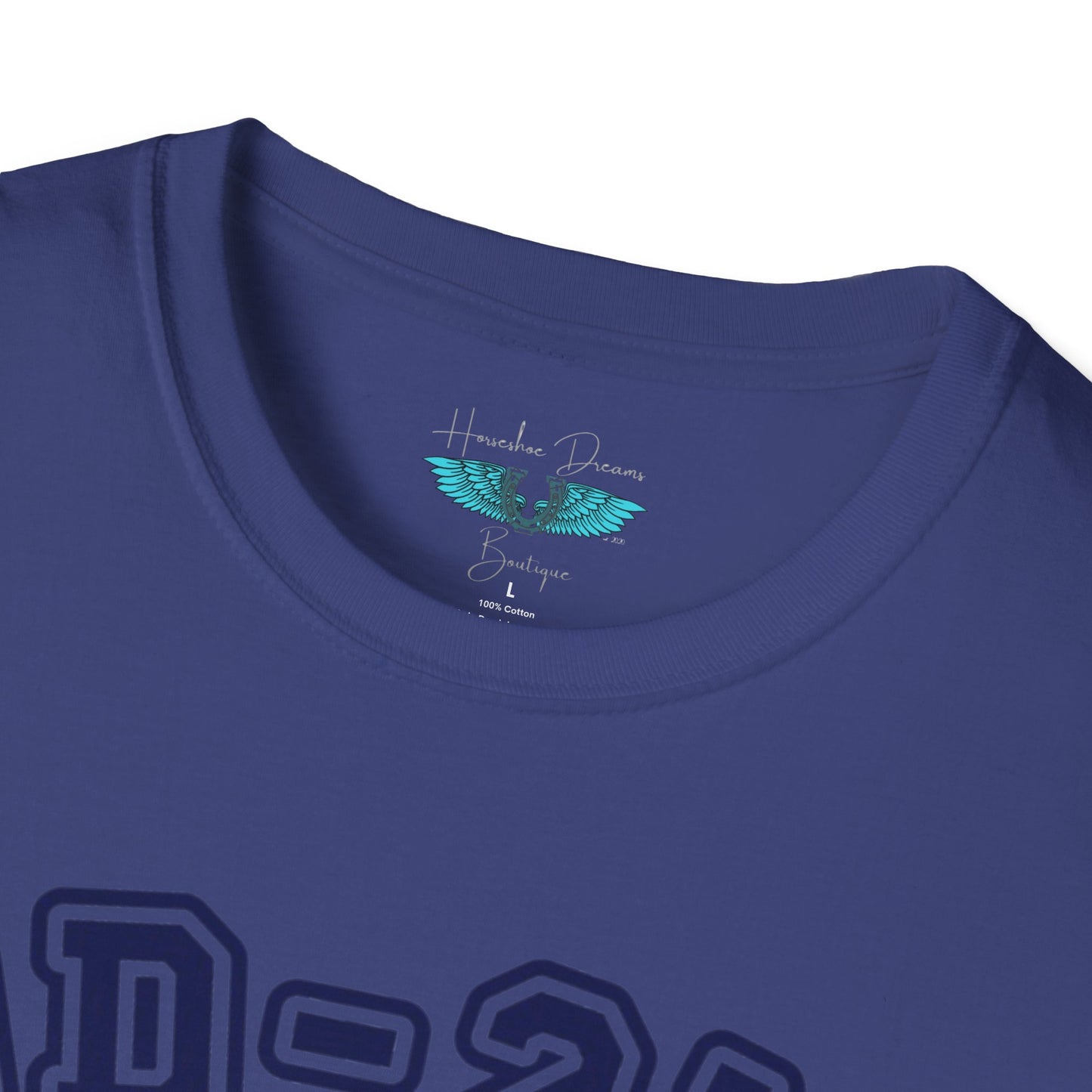 Air Force Alumni Women's Soft Style T-Shirt Letters in Navy