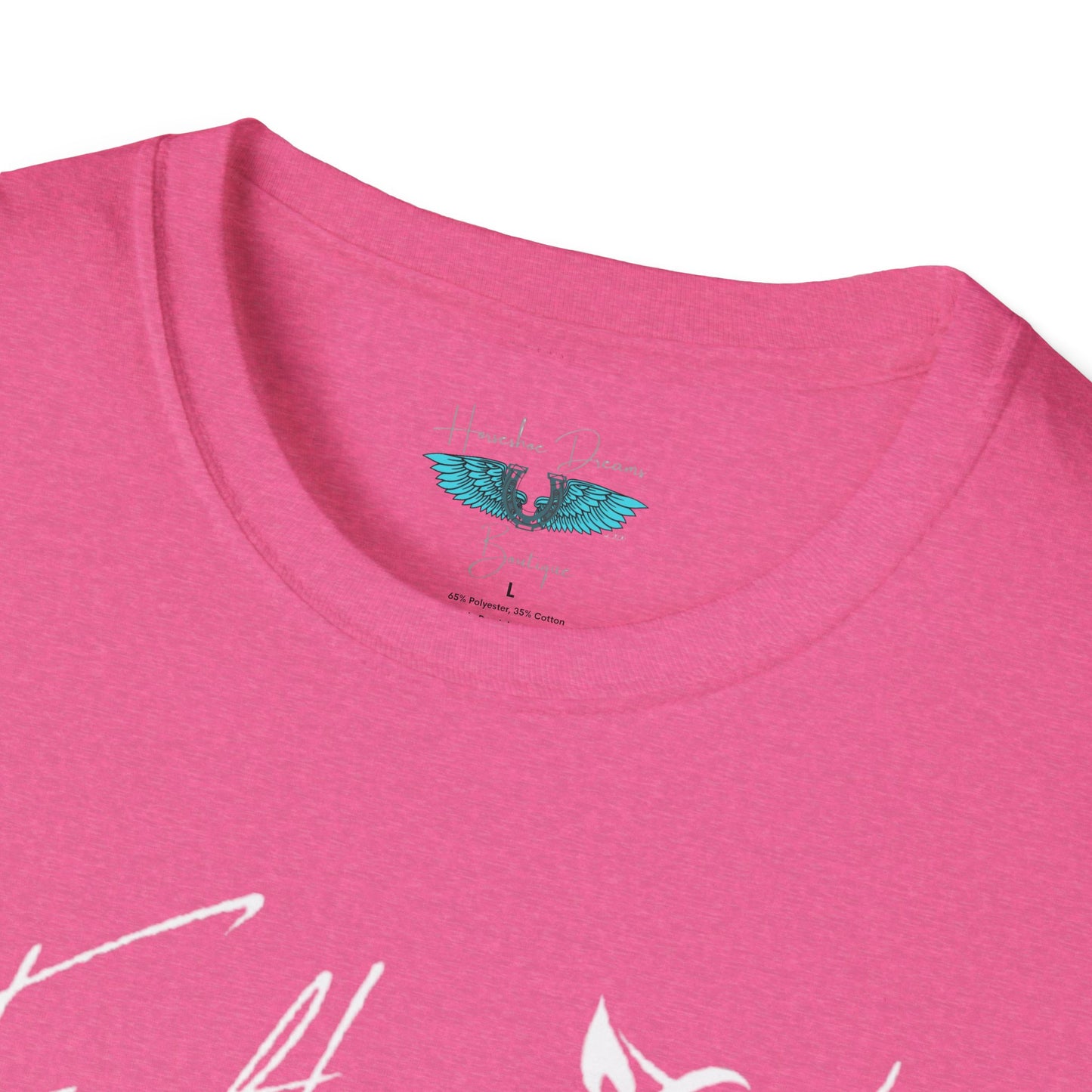 Faith and Horses in White Unisex Softstyle T-Shirt