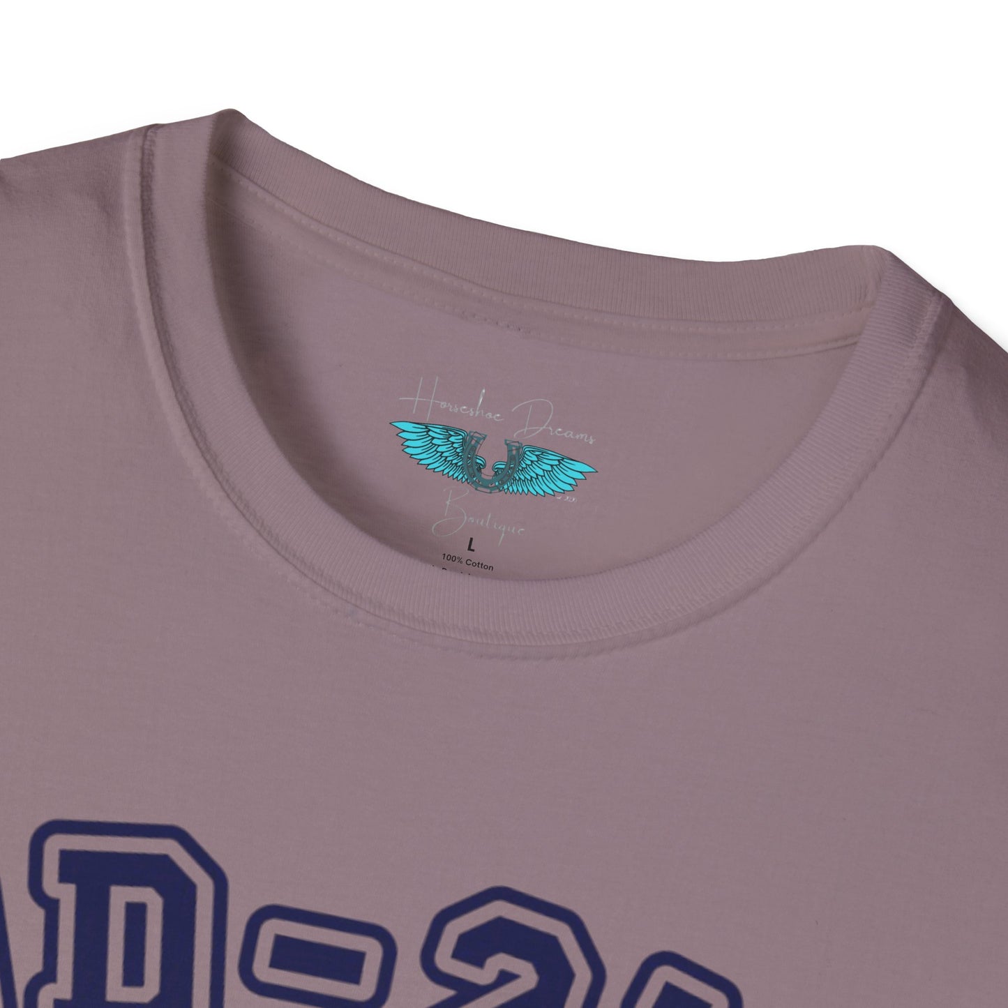 Air Force Alumni Women's Soft Style T-Shirt Letters in Navy