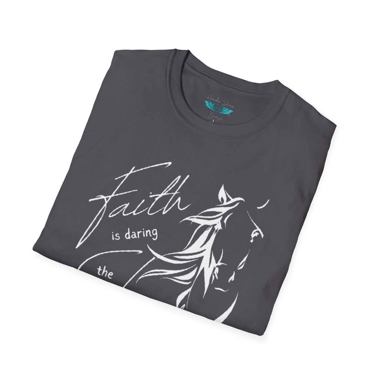 Faith and Horses in White Unisex Softstyle T-Shirt