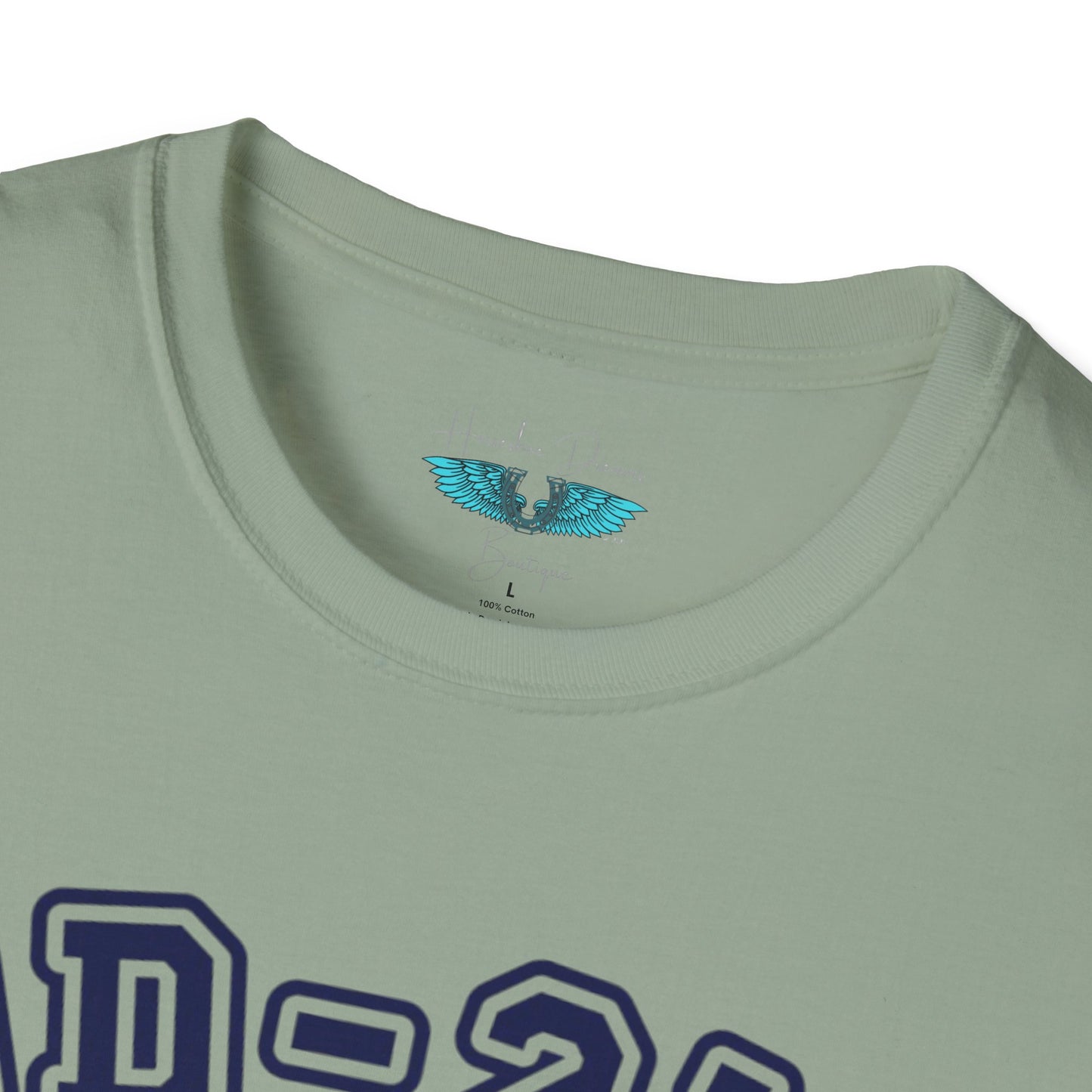 Air Force Alumni Women's Soft Style T-Shirt Letters in Navy