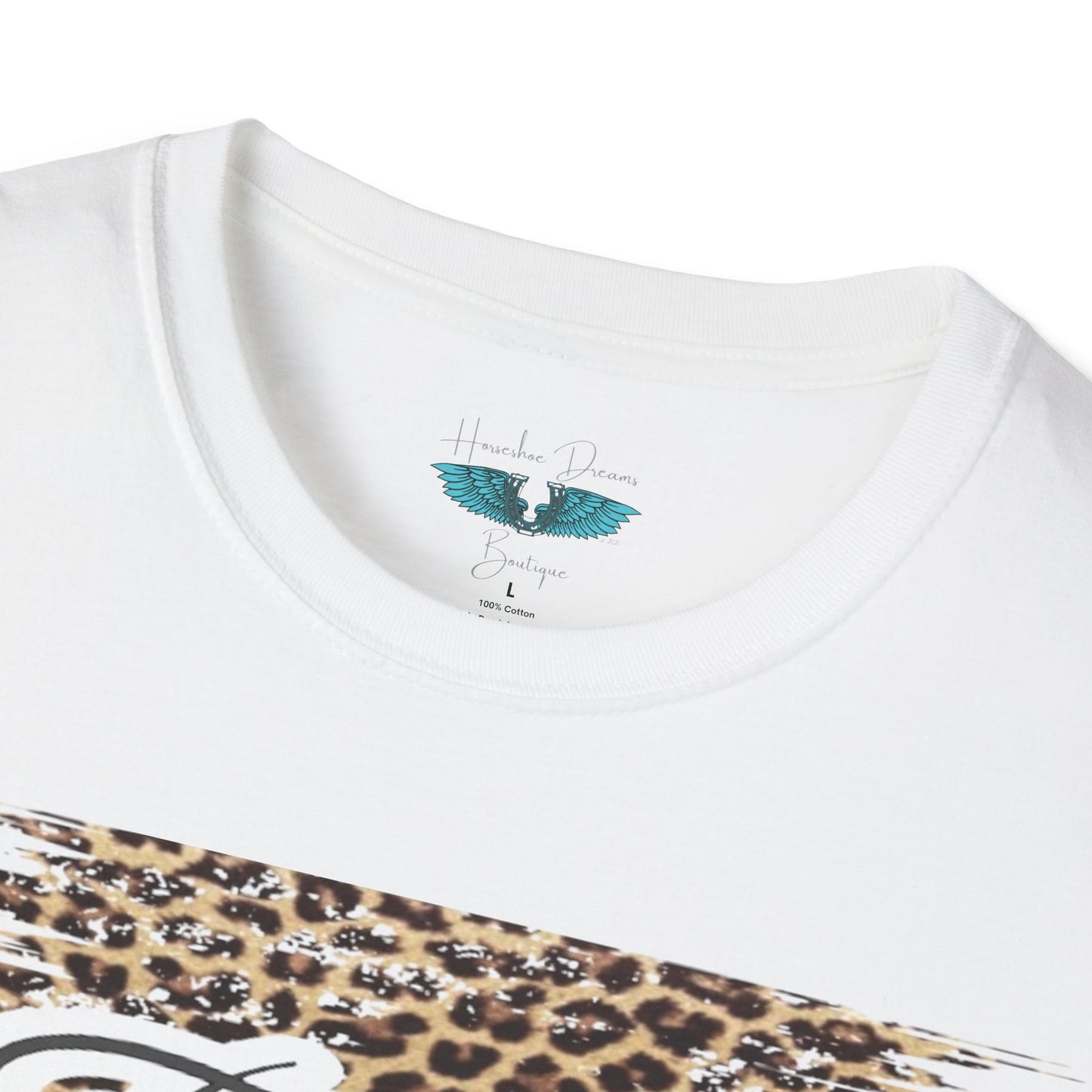 Faith Leopard Print Women's Faith Based Graphic Tees