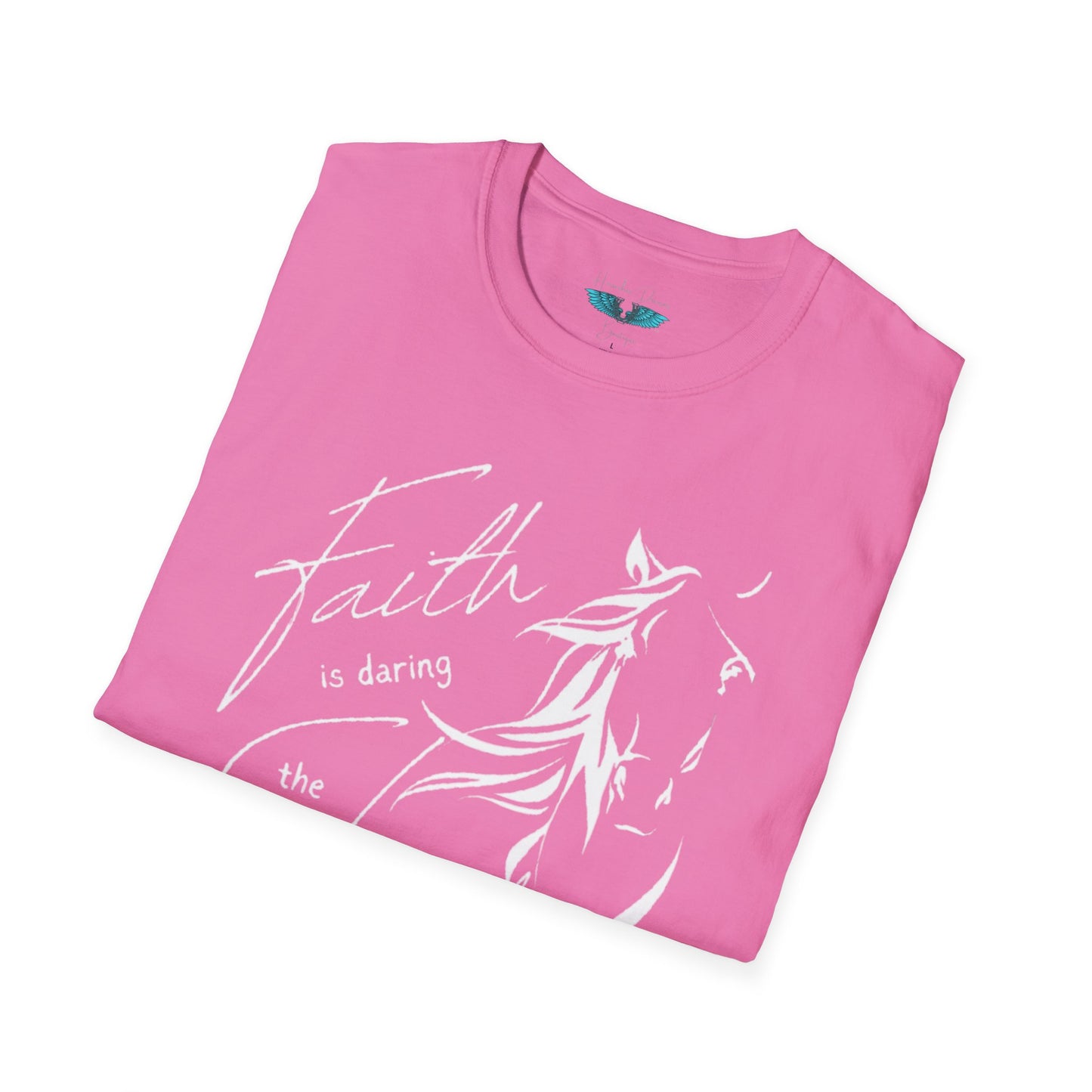 Faith and Horses in White Unisex Softstyle T-Shirt