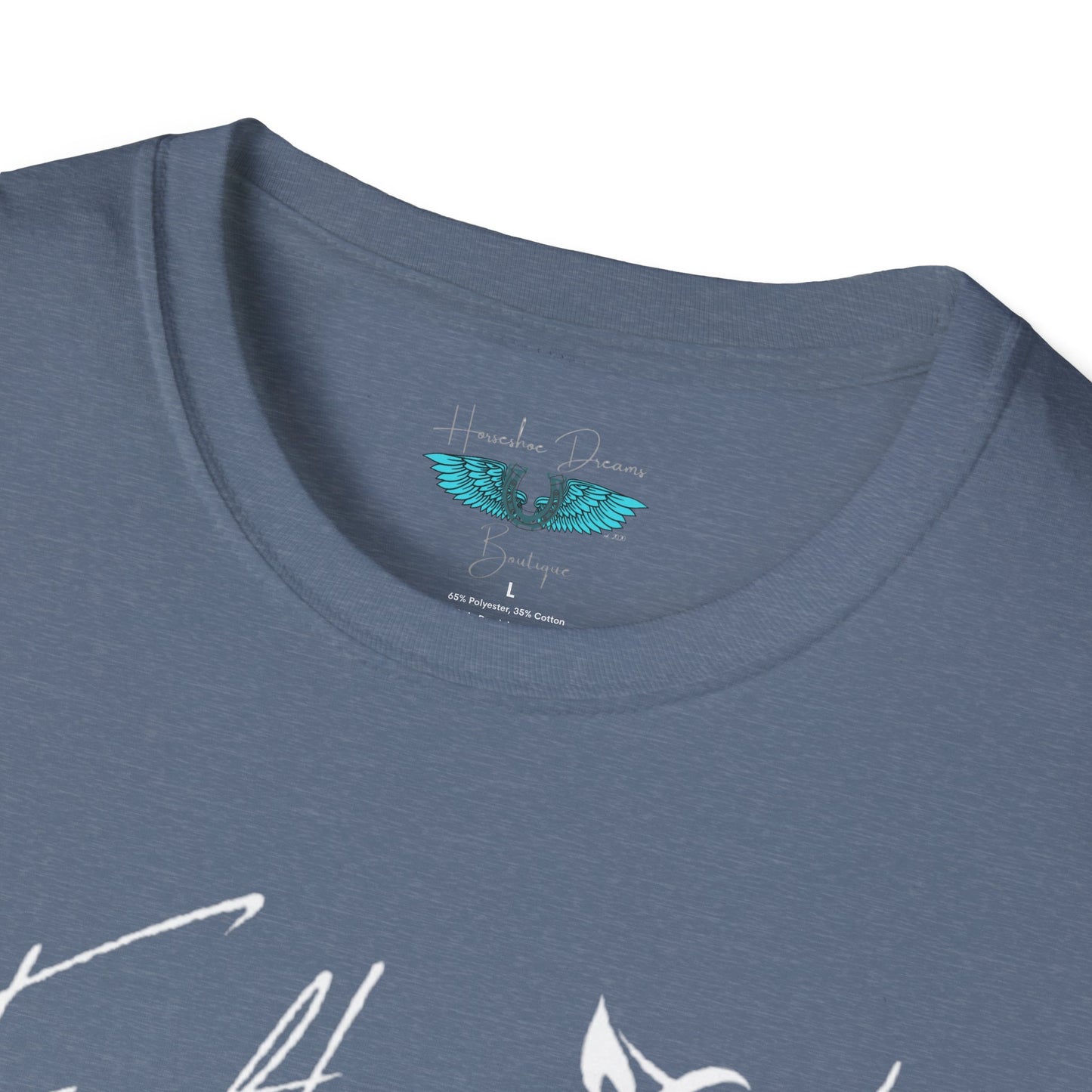 Faith and Horses in White Unisex Softstyle T-Shirt