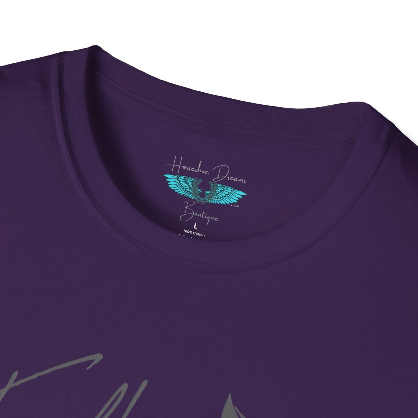 Faith and Horses in Grey Unisex Softstyle Graphic Tee