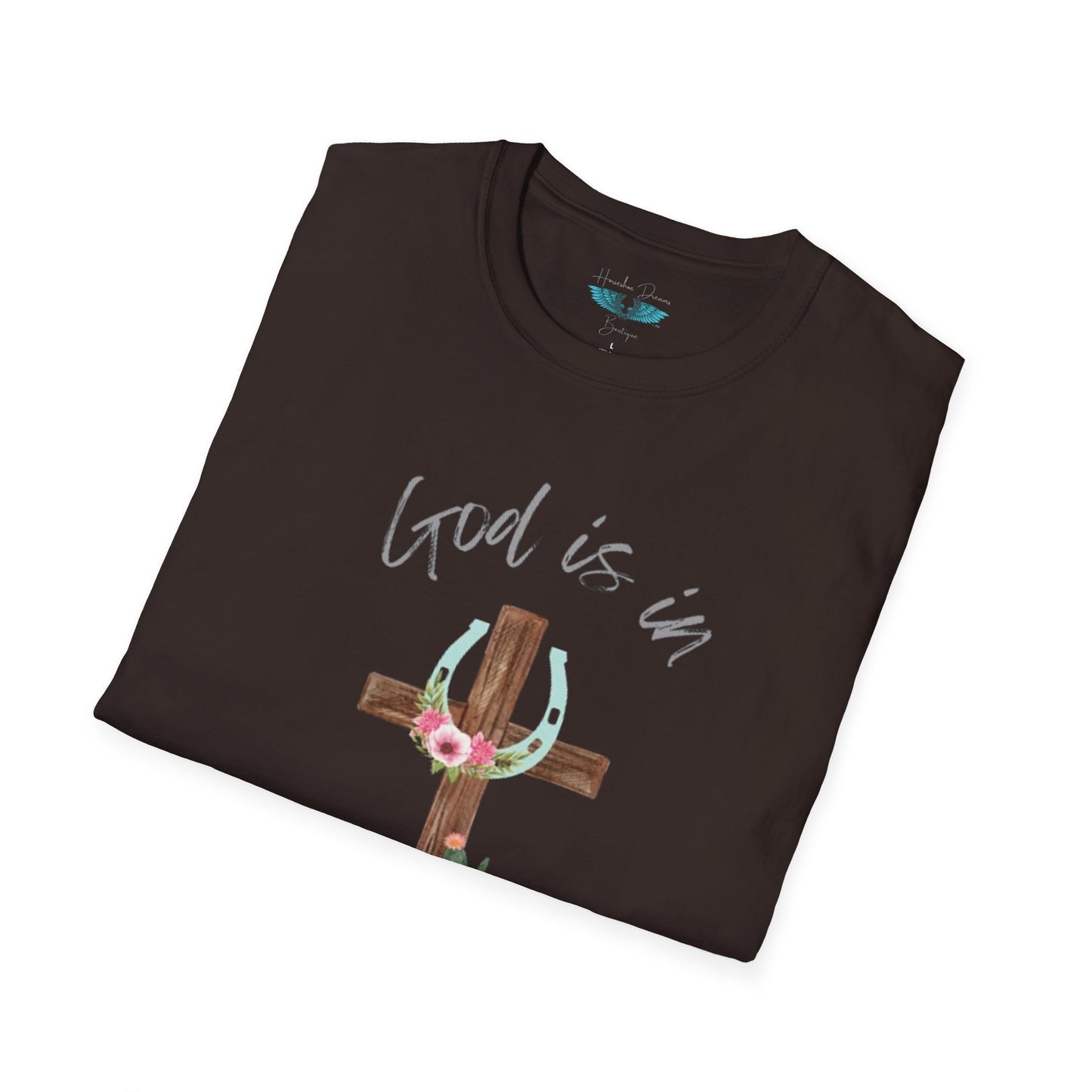 God Is In My Story Women's Unisex Softstyle Faith based Graphic T-Shirt