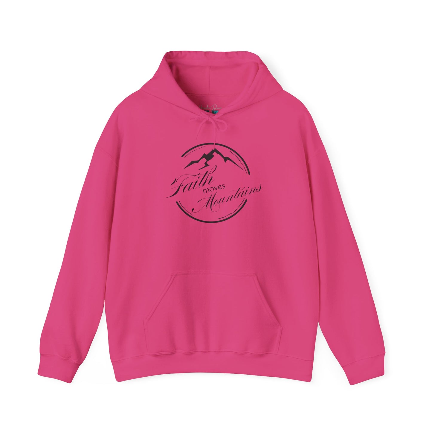 Faith Moves Moutains in Black Unisex Heavy Blend™ Hooded Sweatshirt