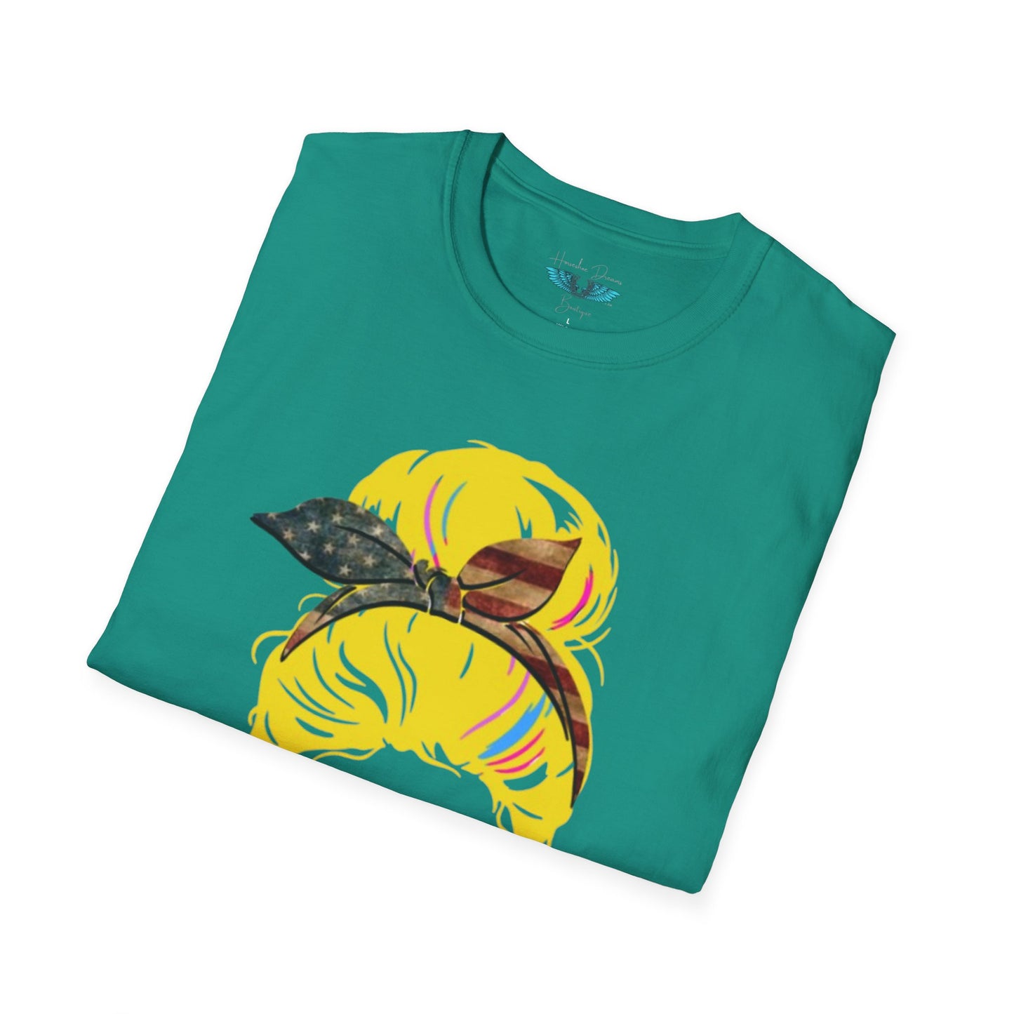 Retiree Hair Don't Care -  Military Airforce - Women Soft Style Graphic Tee