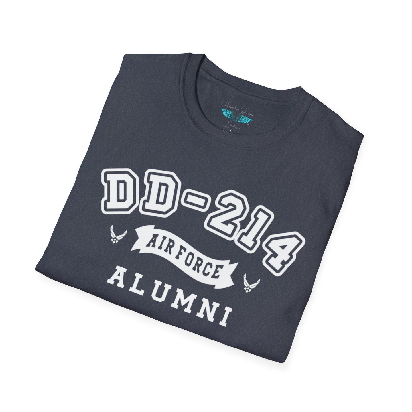 Airforce Alumni Women's Softstyle T-Shirt - Retired Graphic Tee White Text