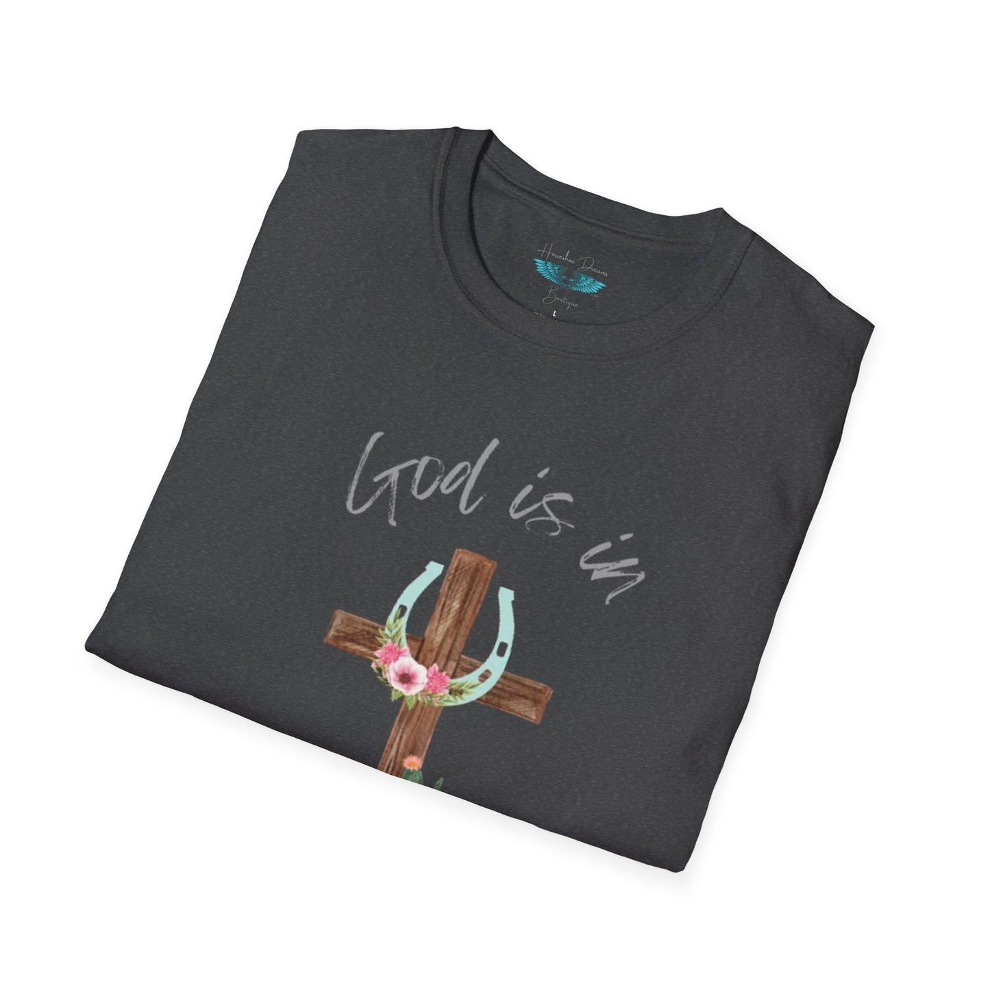 God Is In My Story Women's Unisex Softstyle Faith based Graphic T-Shirt