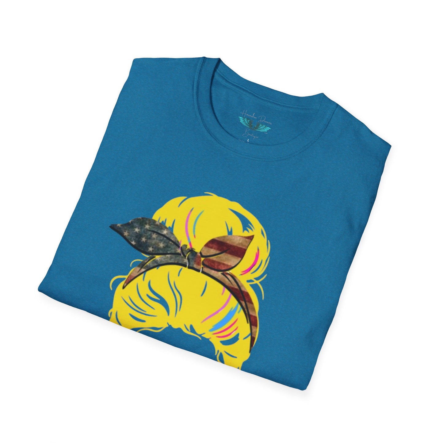 Retiree Hair Don't Care -  Military Airforce - Women Soft Style Graphic Tee