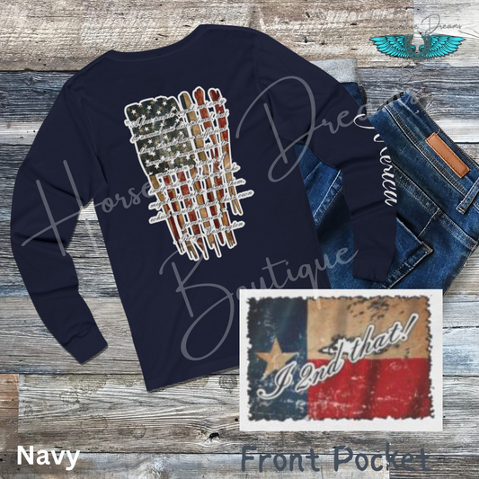 Texas/'Merica 2nd Amendment Unisex Jersey Long Sleeve Tee