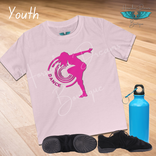 Youth Dance Graphic Tee Lifted Pink Kids Softstyle Tee