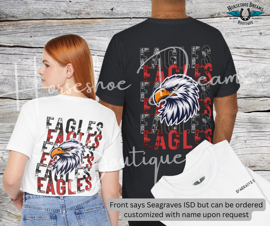 Seagraves Eagles Rustic Tee - Game Day wear, School spirit, Teacher gift