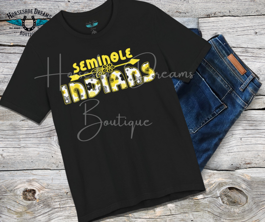 Seminole Indians Unisex Jersey Tee, Comfortable Streetwear, Sports Fan Apparel, Gift for Graduates, Casual Wear, Team Spirit Shirt