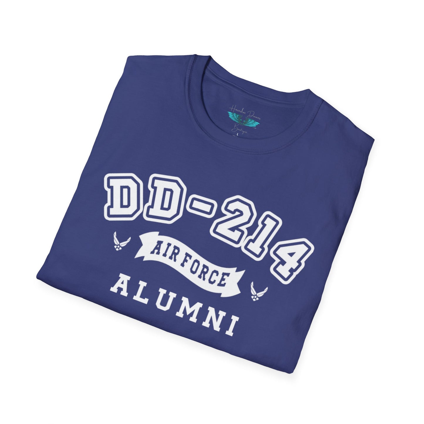 Airforce Alumni Women's Softstyle T-Shirt - Retired Graphic Tee White Text