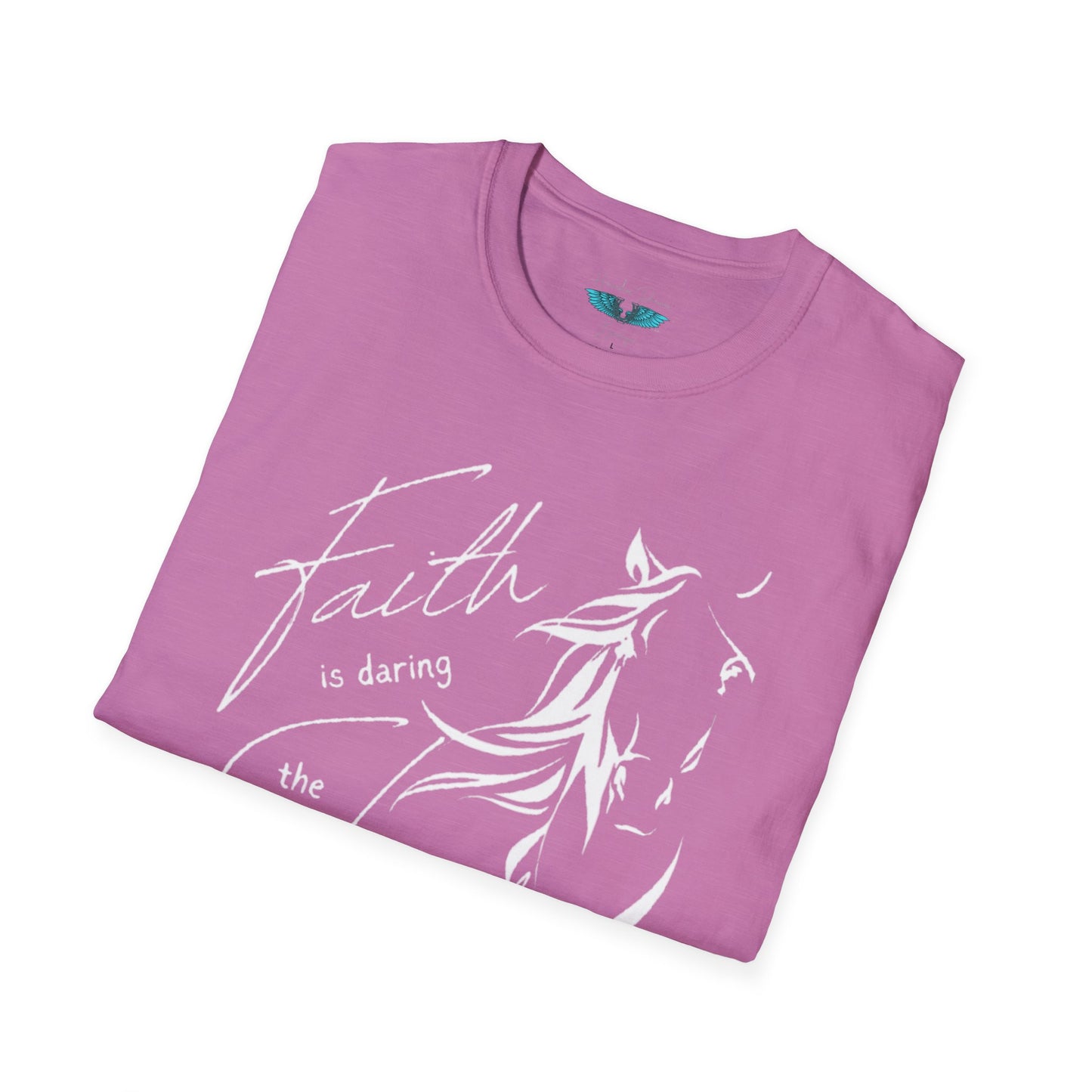 Faith and Horses in White Unisex Softstyle T-Shirt
