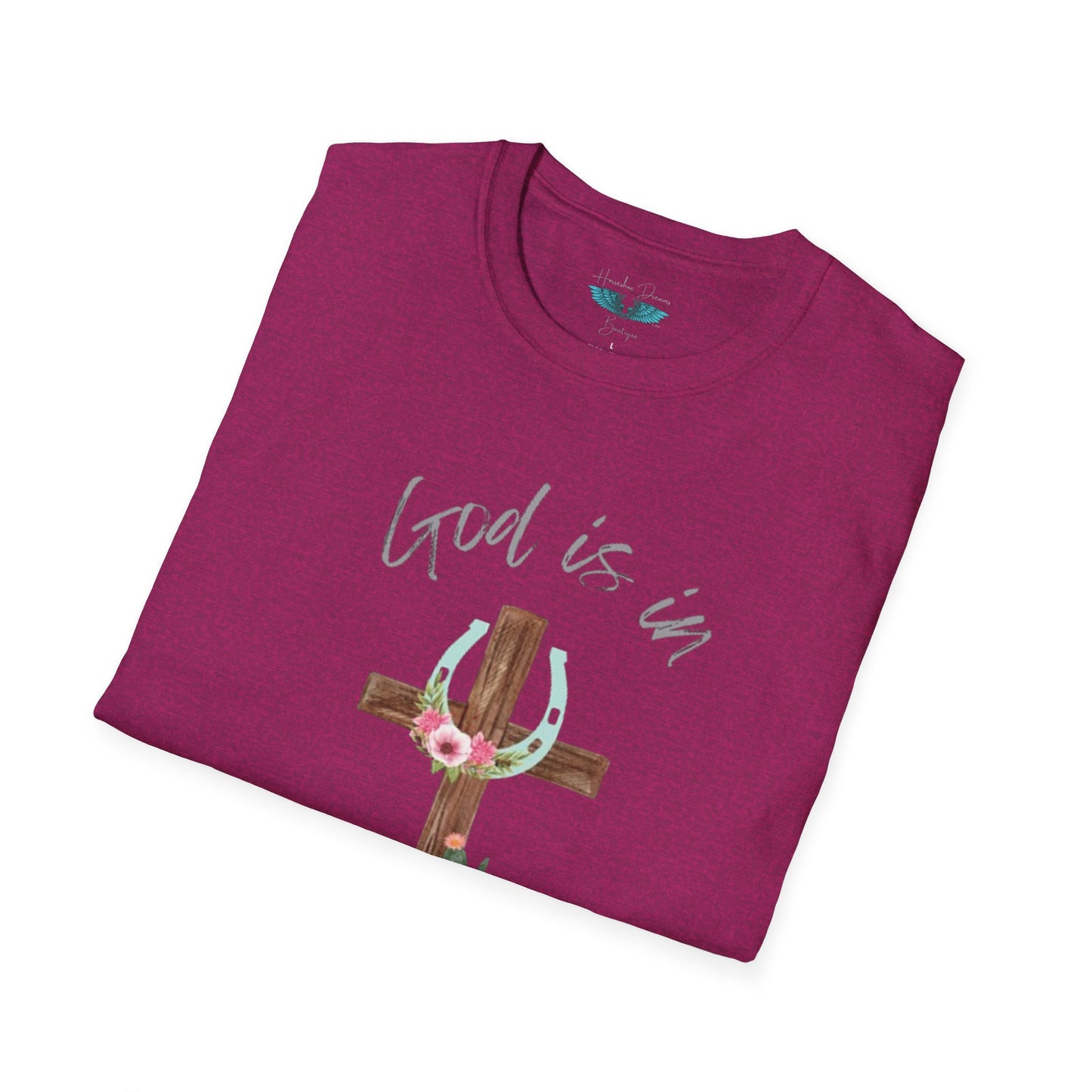 God Is In My Story Women's Unisex Softstyle Faith based Graphic T-Shirt