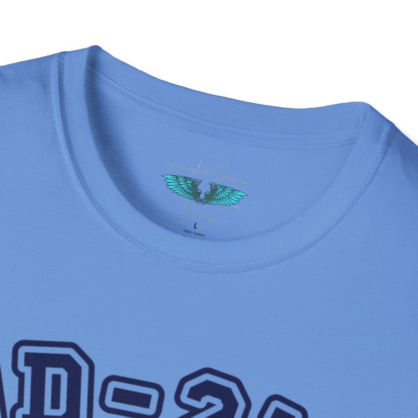 Air Force Alumni Women's Soft Style T-Shirt Letters in Navy